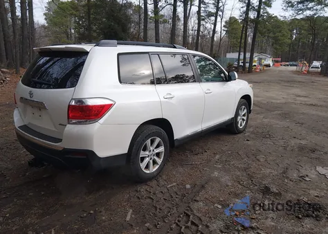 2013 Toyota Highlander Se V6 z USA, uszkodzony, nr VIN 5TDBK3EHXDS255048